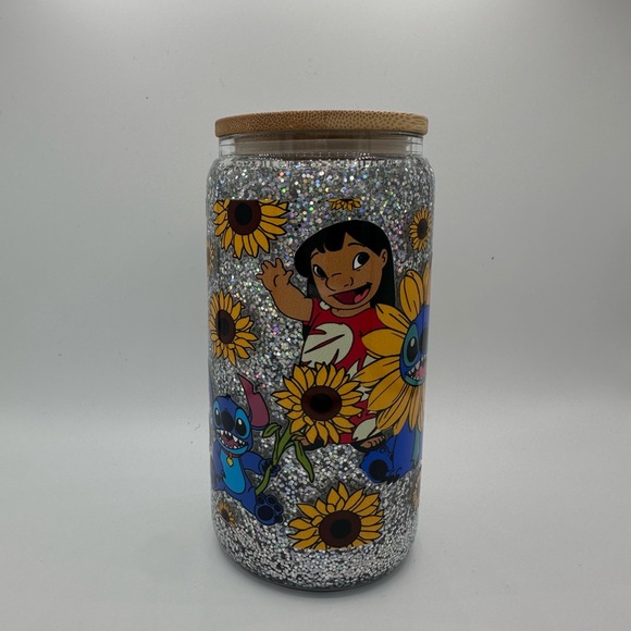 LILO & STITCH custom snowglobe tumbler 16oz - Picture 4 of 5